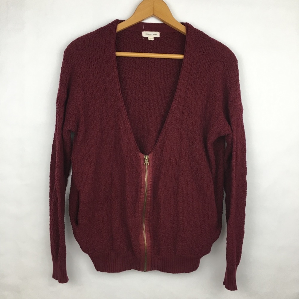 Urban Outfitters Silence + Noise Maroon Cardigan